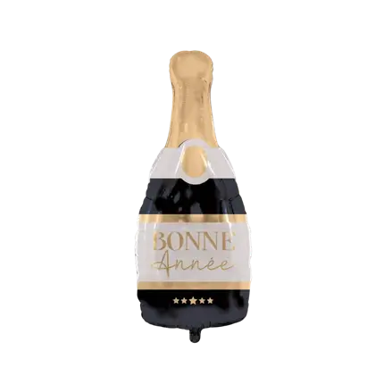 Metallischer Ballon Flasche Gutes Neues Jahr 86cm