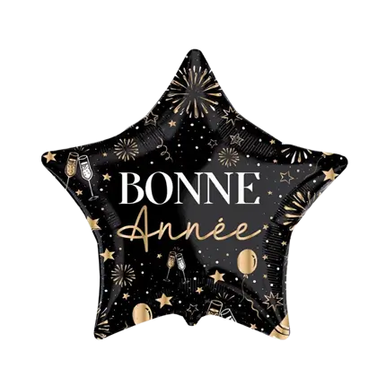 Metallischer Ballon Stern Gutes Neues Jahr 35cm