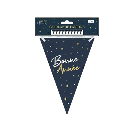 Marineblaue Wimpelgirlande Gutes Neues Jahr 3 Meter