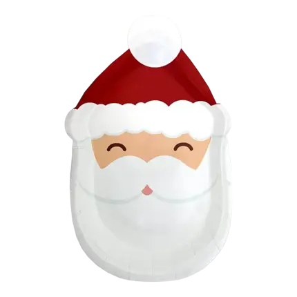 Dessertteller Weihnachtsmann - 6er-Set