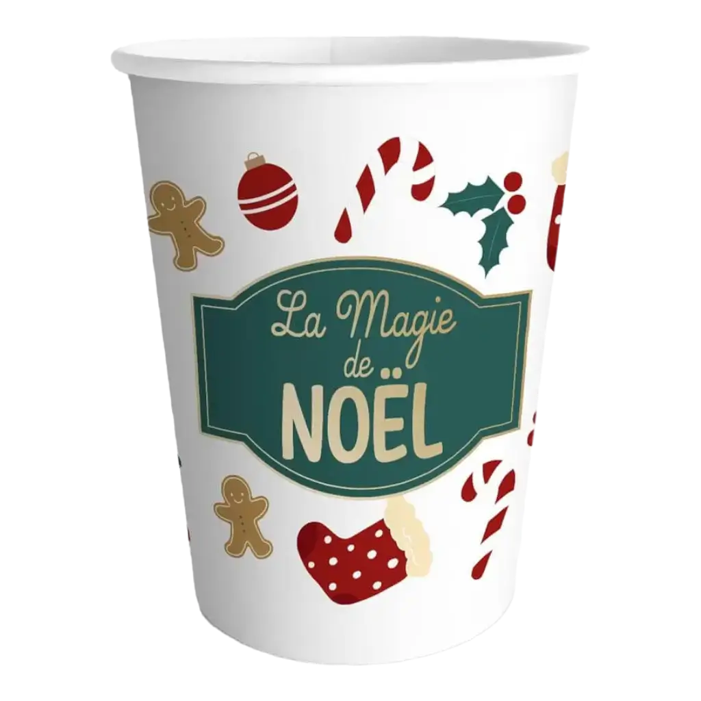 Becher mit Motiven "Weihnachtszauber" - 6er-Set