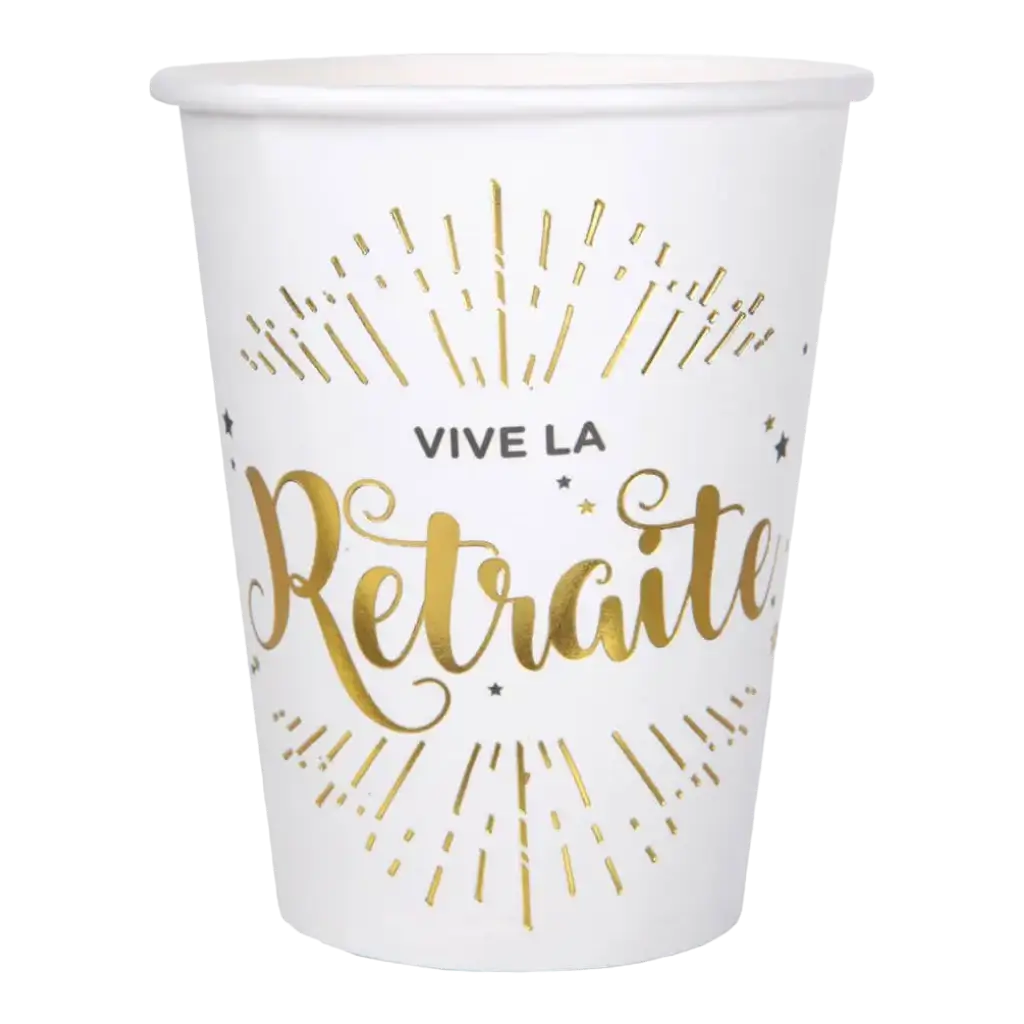 Becher Vive la Retraite - 10er-Set