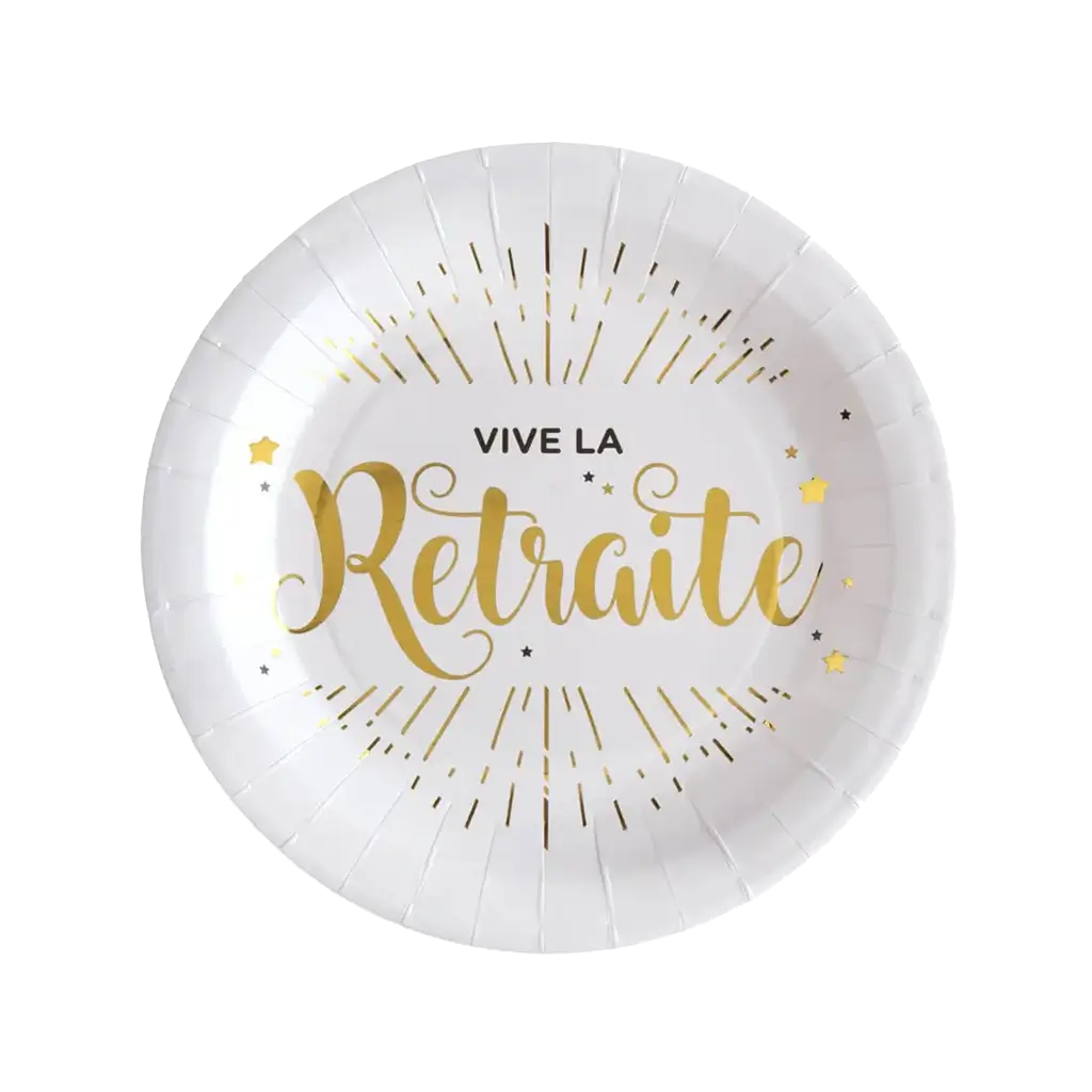 Teller Vive la Retraite - 10er-Set