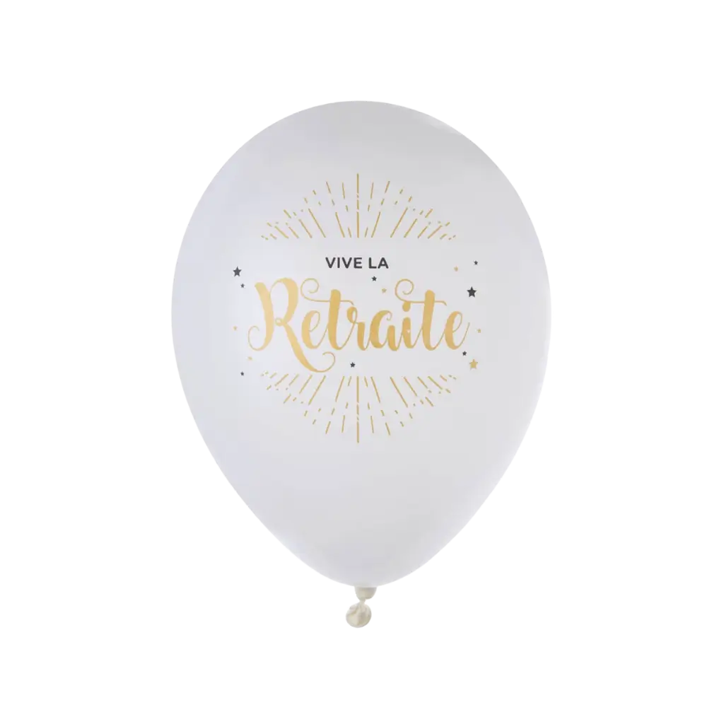 Luftballon Vive la retraite - 8er-Set