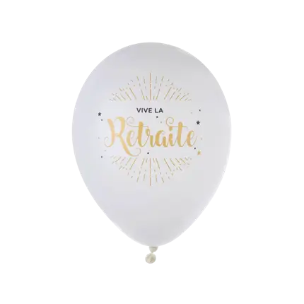 Luftballon Vive la retraite - 8er-Set
