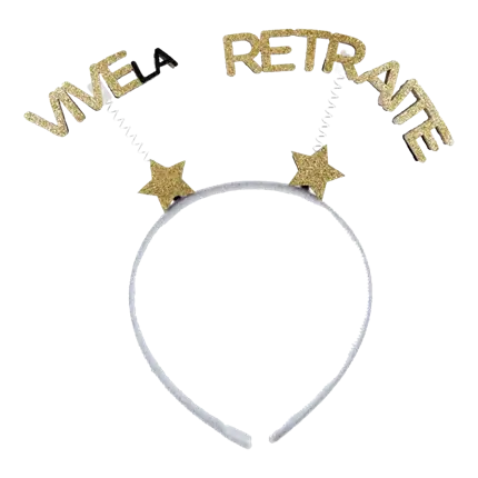 Haarreif Vive la Retraite Pailleté