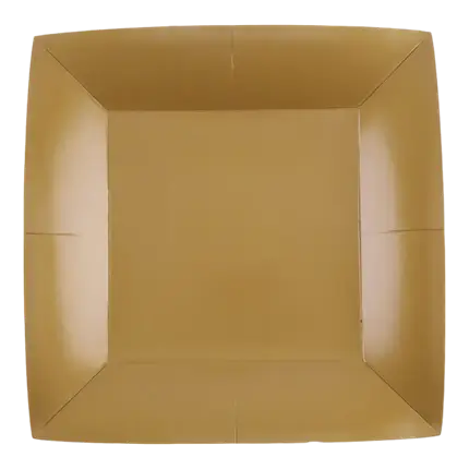 Kleiner quadratischer Teller Gold 18cm - 10er-Set