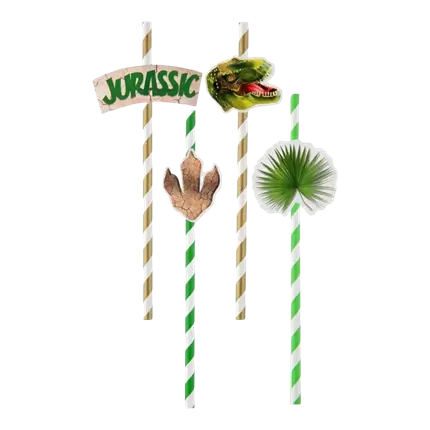 Strohhalm Dinosaurier T Rex - 8er-Set
