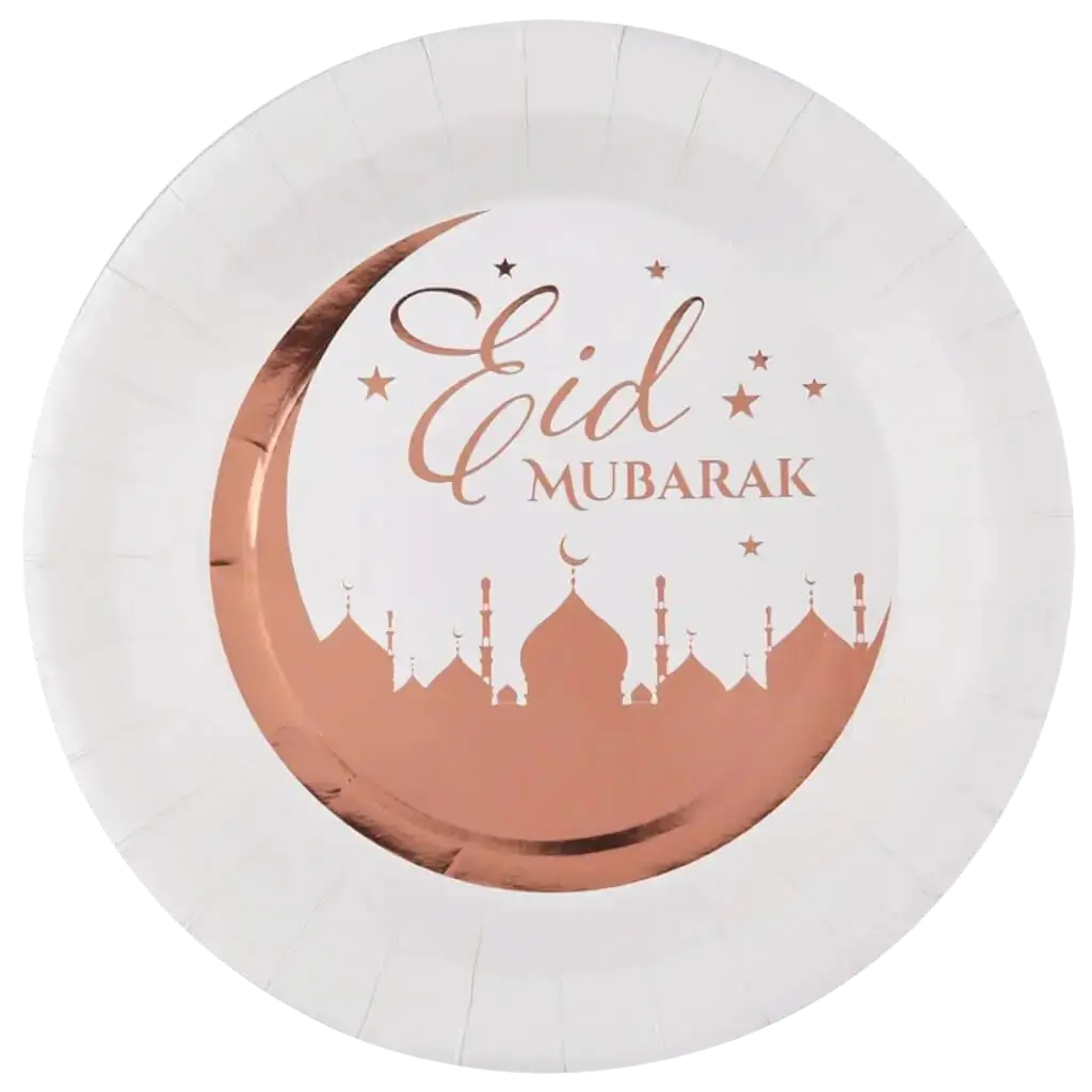 Eid Mubarak Teller 22,5cm - 10er Set
