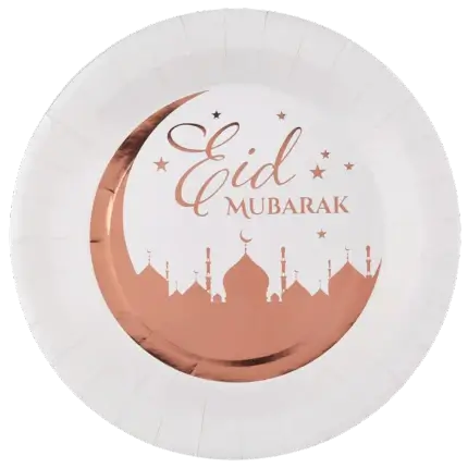 Eid Mubarak Teller 22,5cm - 10er Set