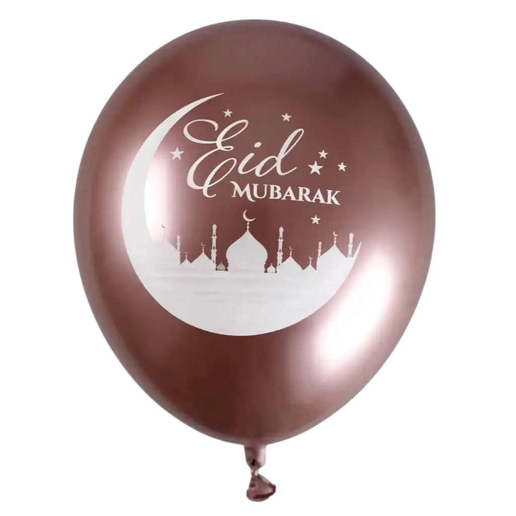 Eid Mubarak Ballon Rosa - 6er-Set