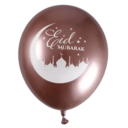 Eid Mubarak Ballon Rosa - 6er-Set