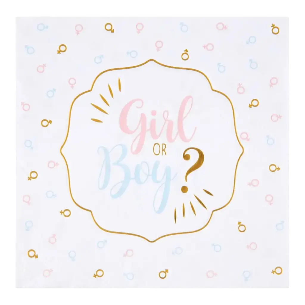 Gender Reveal Handtuch Girl oder Boy? - Set von 20
