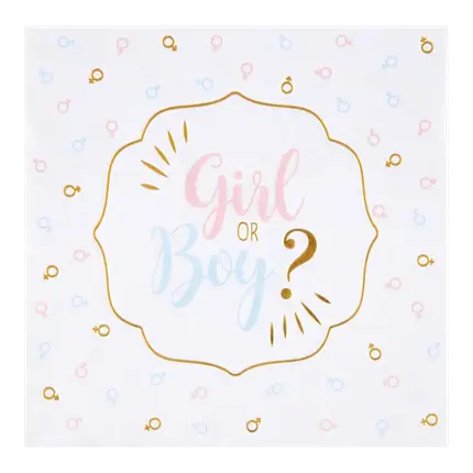 Gender Reveal Handtuch Girl oder Boy? - Set von 20