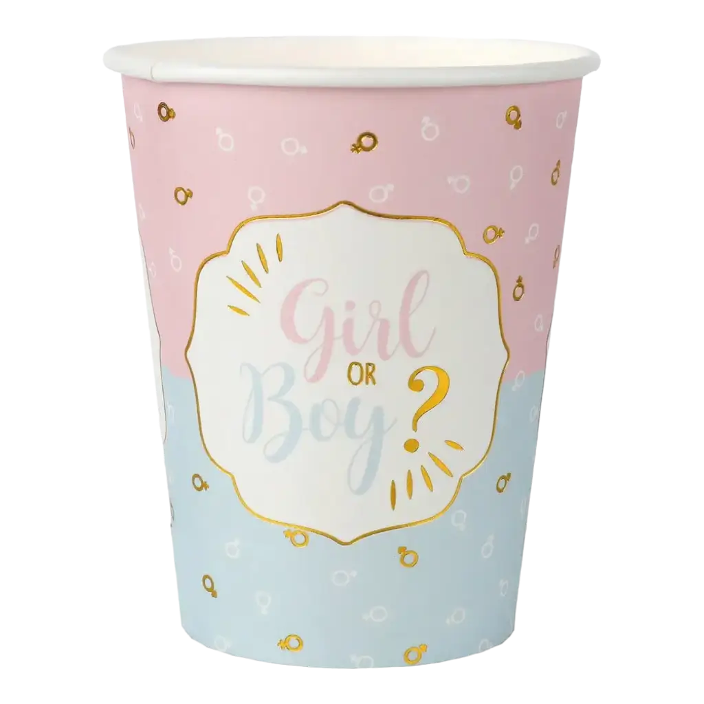 Gender Reveal Becher Girl or Boy? 27cl - 10er Pack