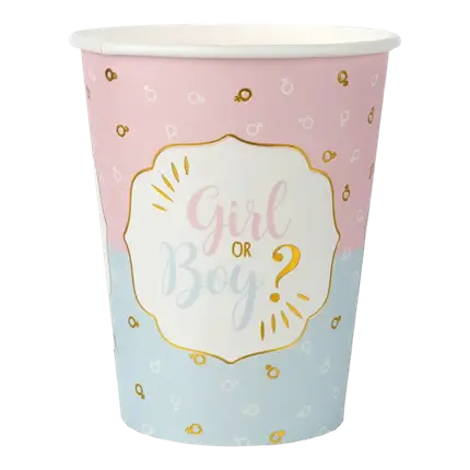 Gender Reveal Becher Girl or Boy? 27cl - 10er Pack