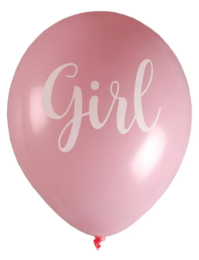 Ballon Girl oder Boy? Rosa - Satz von 8