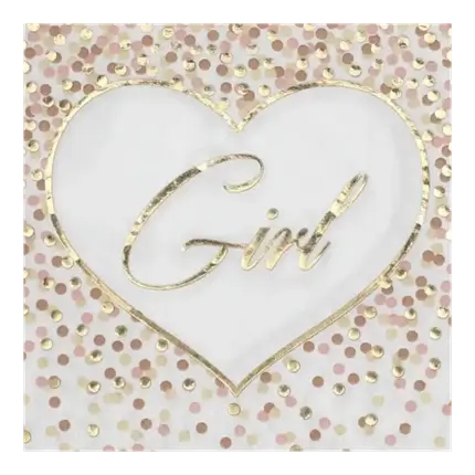 Girl & Boy Rose Serviette - 20er-Pack