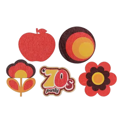 Tischdekoration - 70er Jahre - 10er-Set