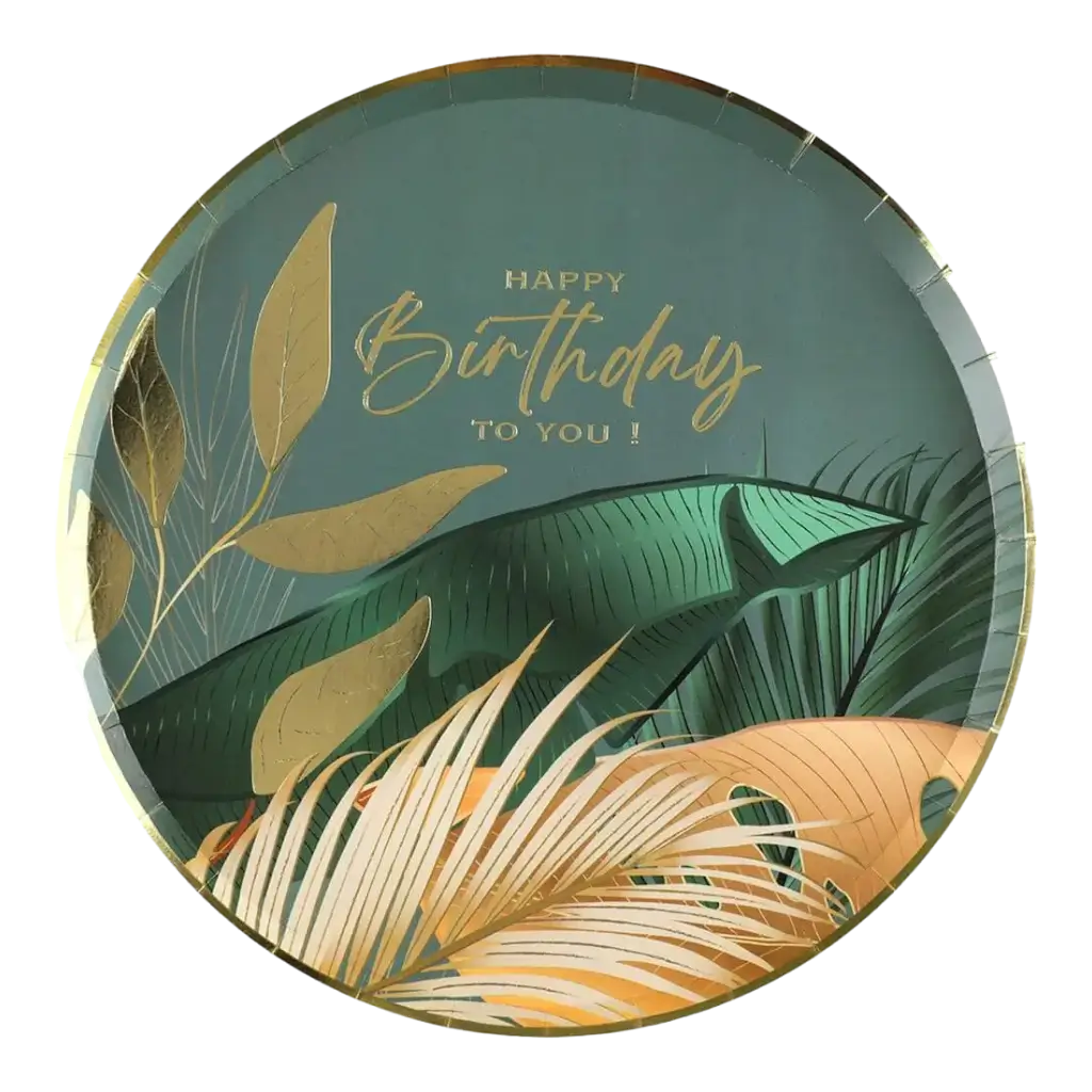 Teller Birthday Jungle 22,5cm - 10er-Set