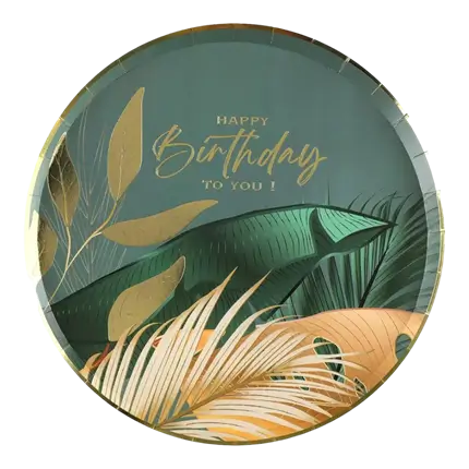Teller Birthday Jungle 22,5cm - 10er-Set