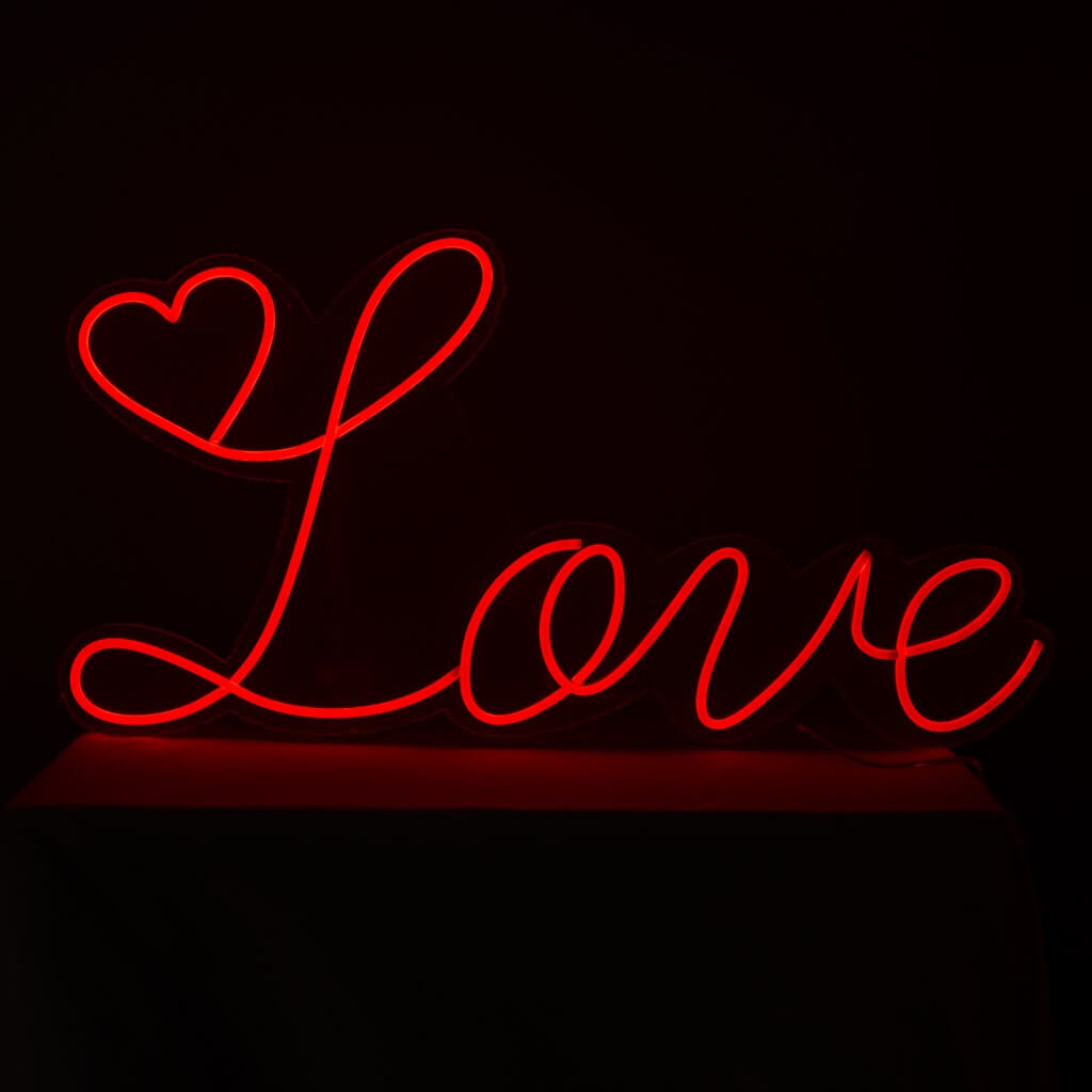 Neonlicht Love Rot