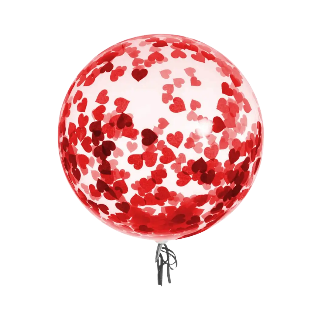 Konfettiballon Herz Rot 46cm