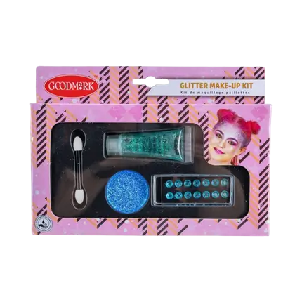 Glitzer-Make-up-Set Blauer Stern