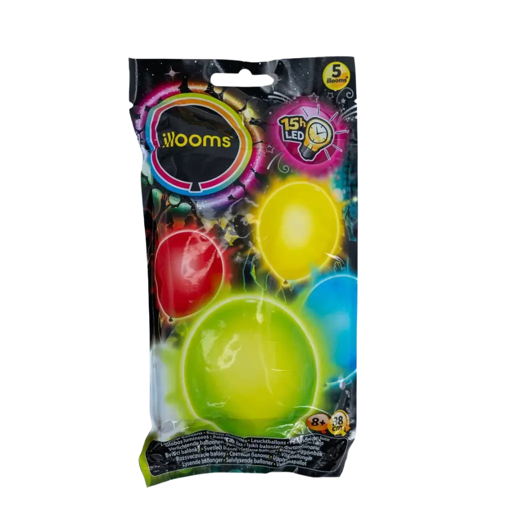 Illooms® LED-Luftballons aus Latex - Gemischte Farben