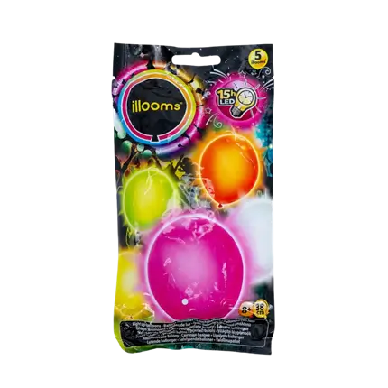 Illooms® LED-Luftballons aus Latex - Sommerfarben