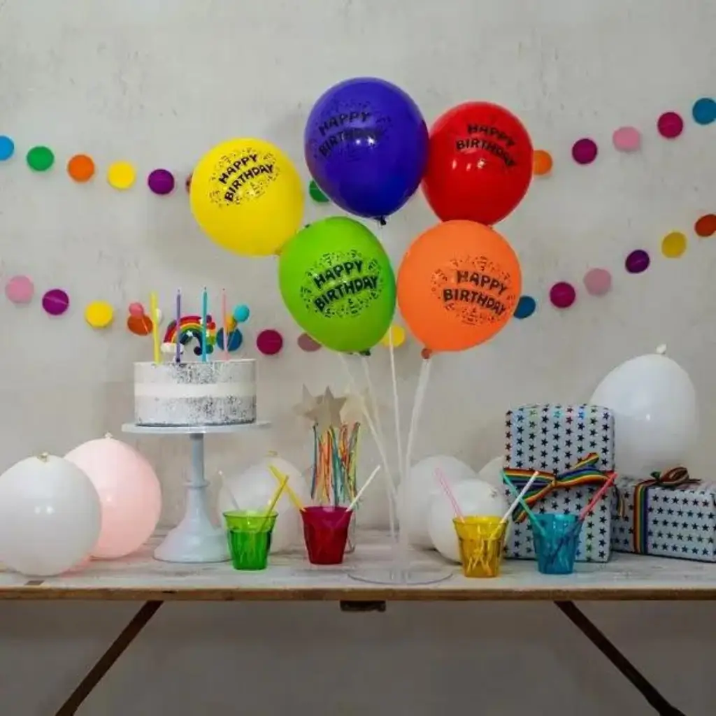 Illooms® LED-Luftballons aus Latex - "Happy Birthday"