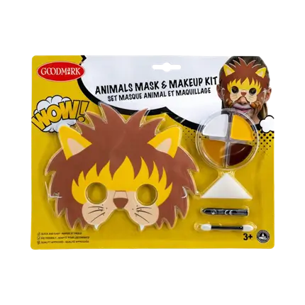 Fettschminkset mit Kindermaske, Thema Löwe