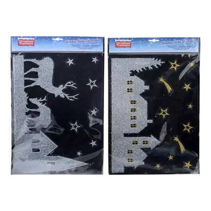 GLITZERSTICKER 29.5X40CM - 2 ASS