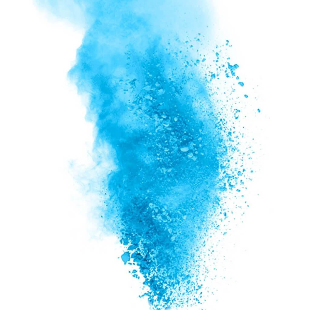 Mini Feuerlöscher mit Holi-Pulver - Blau