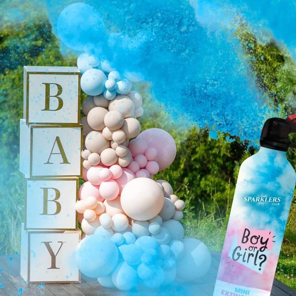 Mini Gender Reveal Feuerlöscher - Blau