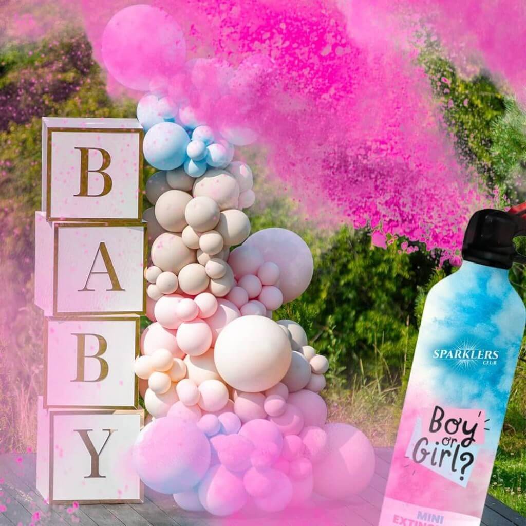 Mini Gender Reveal Feuerlöscher - Rosa