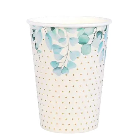 Becher Taufe Laub - 10er-Set