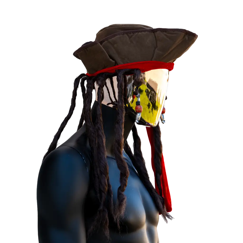 Piratenhut Jack mit Dreadlocks