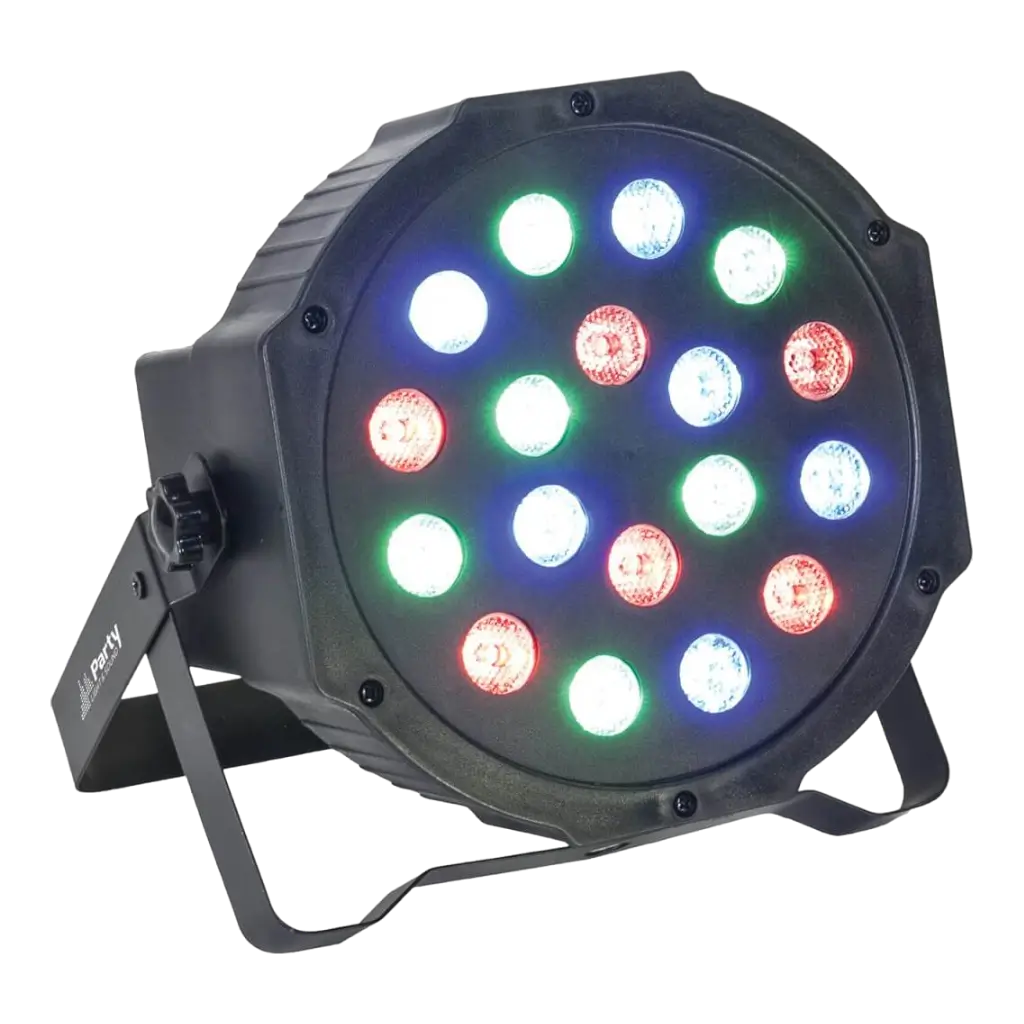 PAR LED RGB DMX Scheinwerfer - 18 LEDs 1W