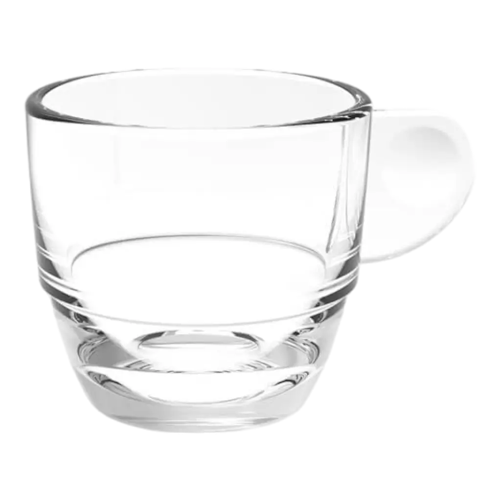 Transparente Kaffeetasse 8cl - 6er-Set