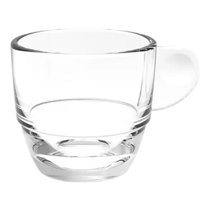 Transparente Kaffeetasse 8cl - 6er-Set