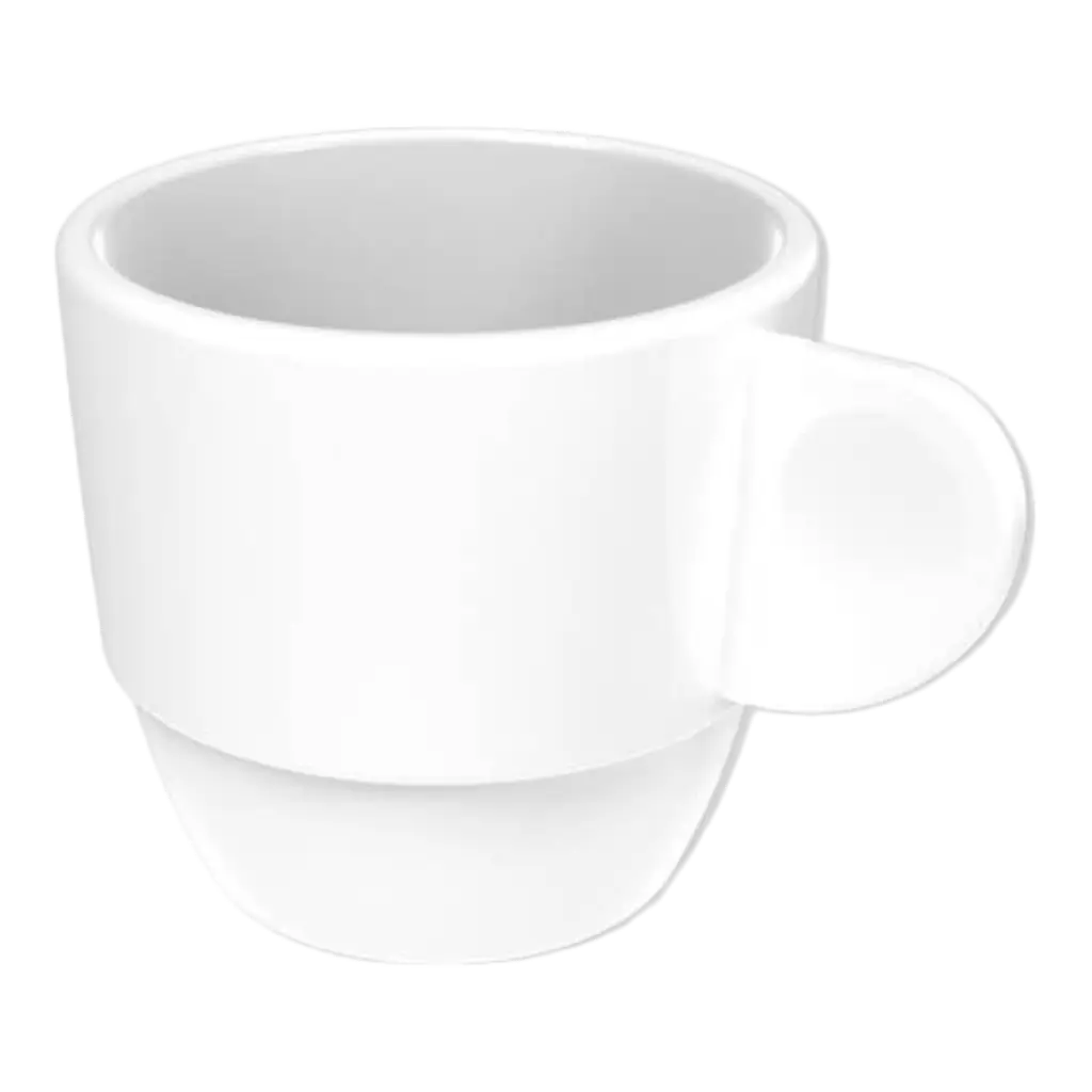 Weiße Kaffeetasse 8cl - 6er-Set