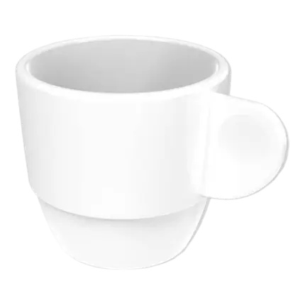Weiße Kaffeetasse 8cl - 6er-Set