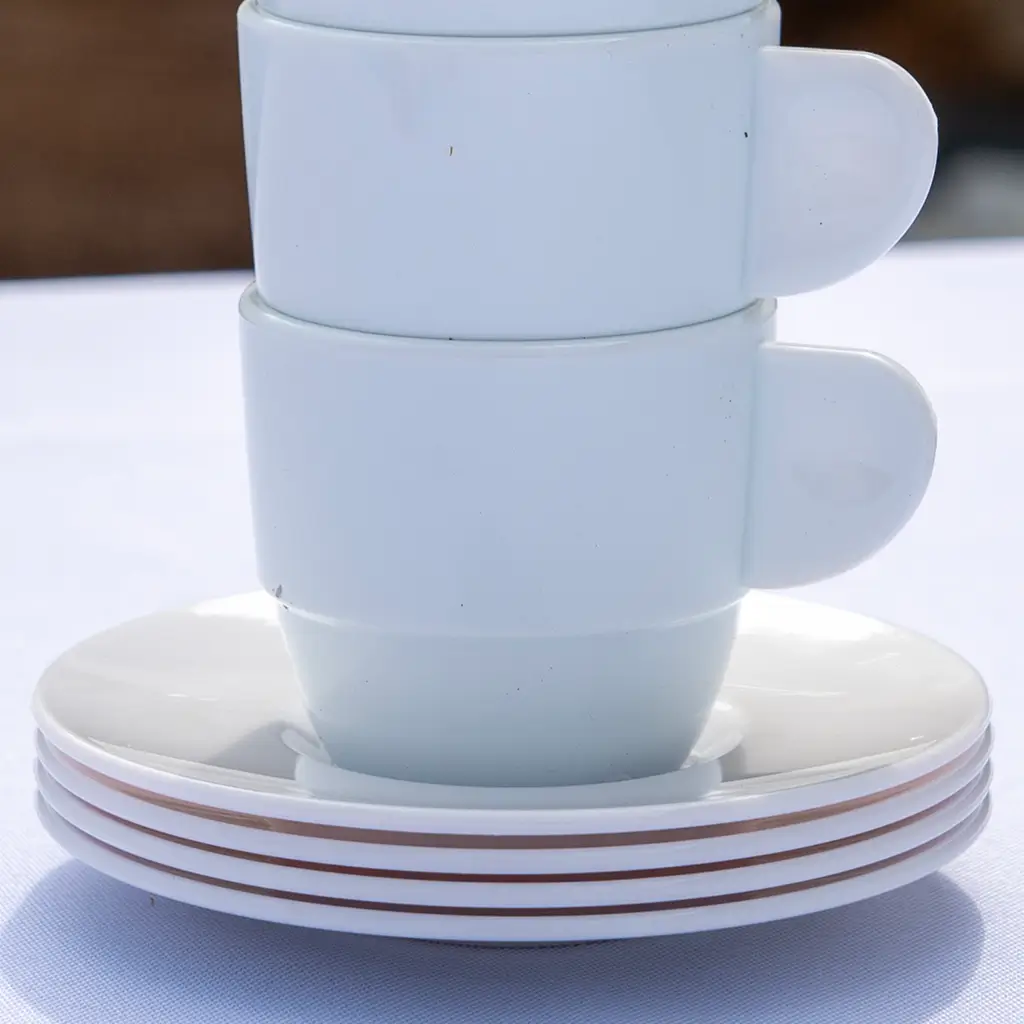 Untertasse für Kaffee Weiß ø 10,5cm - 6er-Set