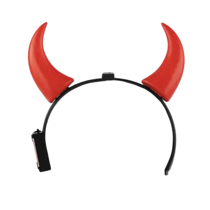 Teufelshörner Haarreif Rot Leuchtend
