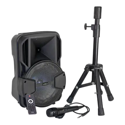 Light & Sound Lautsprecher mit Ständer und Mikrofon PARTY-MOBILE8.