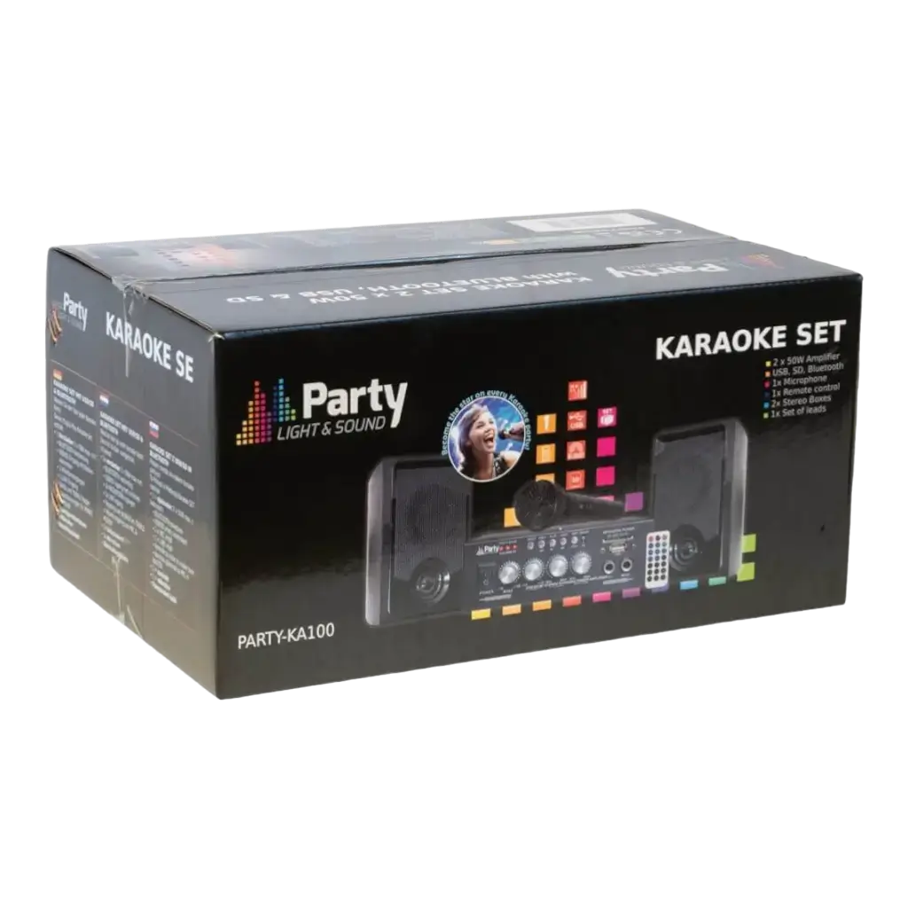 Kit KARAOKÉ avec Ampli + Micro + 2 enceintes avec USB & Bluetooth