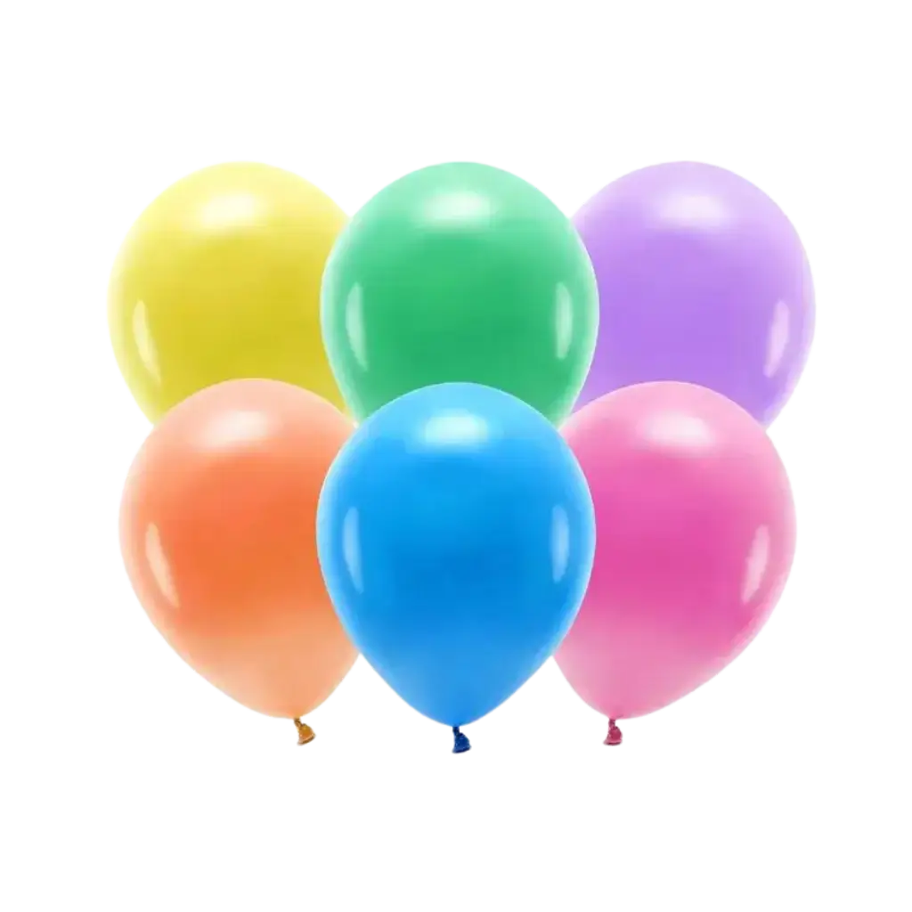 10er-Set biologisch abbaubare Luftballons Multicolor