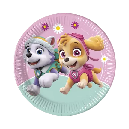 Pappteller Pat'Patrouille Girly ø23cm - 8er-Set