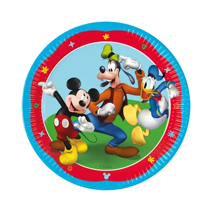 Pappteller Mickey ø23cm - 8er-Set